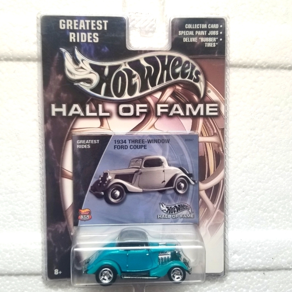 2002 Hot Wheels Hall of Fame Greatest Rides 1:64 1934 Three Window Ford Coupe
